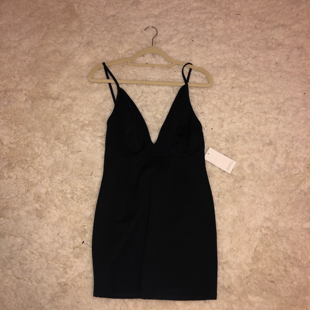 Black mini dress